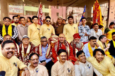 Flagged off Khatu Shyam Nishan Yatra in Rohtak; 2,100+ devotees carried sacred flags from Shri Durga Bhawan to Khatu Shyam Temple.